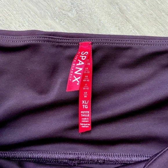 Spanx Womens Perfect Fit Ponte Pull On Stretch Straight Leg Pants Sz XL Burgundy
